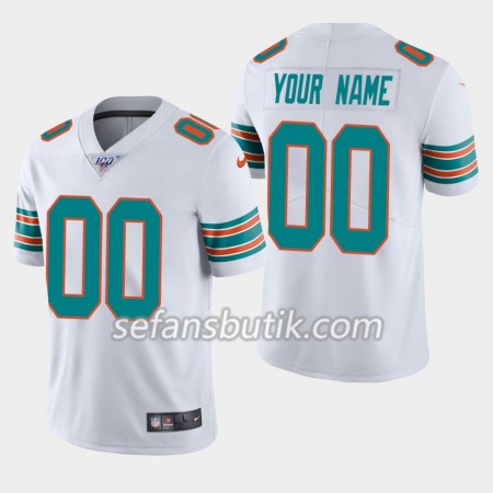 Miami Dolphins Tröjor Custom Nike Vit Alternate 100th - Herr Miami Dolphins Tröjor Custom Nike Vit Alternate 100th - Herr